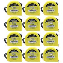 Kit 12 Trena Aço Metal 5m Bolso Básica Fita Com Trava