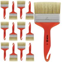 Kit 12 Trinchas Pinceis Tigre Porta Móveis Madeira Verniz Cabo Plástico Cerdas Animais Brancas Natural Pelos Média 10,16cm 4" Polegadas 696 Kit 12 Trinchas Pinceis Tigre Porta Móveis Madeira Verniz Cabo Plástico Cerdas Animais Brancas Natural Pelos Média 10,16cm 4" Polegadas 696