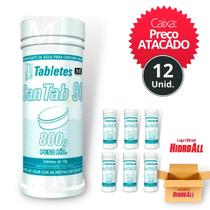 Kit 12 Tubetes Cloro Para Água Consumo Humano San tab 90 Hidroall 800g