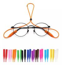 Kit 12 Un Cordinha P/ Colocar Haste Armação Óculos Sol Grau Adulto Infantil Cordão Moda Corrente Silicone fita prender segurar cabeça masculina femini