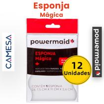 Kit 12 Un Esponja Mágica Melamina Branca Powermaid