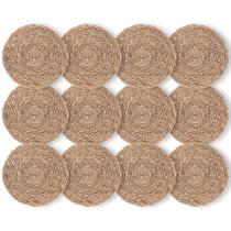 Kit 12 Un Jogo Americano Fibra Natural Seagrass 38Cm Rafimex