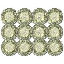 Kit 12 Un Jogo Americano Seagrass Azul Marinho 32Cm Rafimex