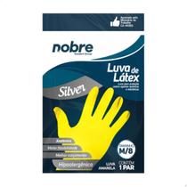 Kit 12 Un Luva De Latex Hipoalergenica Silver Antibacteriana