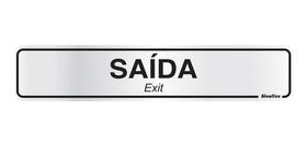 Kit 12 Un. Placa de Sinalização Saída 5x25cm em Alumínio