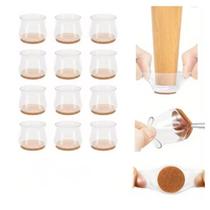 Kit 12 un Protetores para Pés de Móveis Silicone Família Cor:Transparente