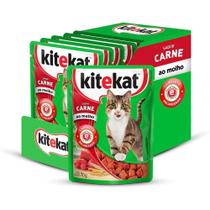 Kit 12 Un. Ração Úmida Kitekat Sachê Gatos Adultos Carne Ao Kit 12 Un. Ração Úmida Kitekat Sachê Gatos Adultos Carne Ao
