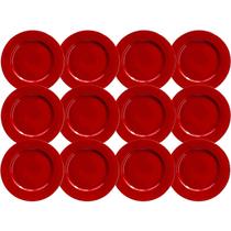 Kit 12 Un Sousplat Vermelho Polipropileno 33Cm Rafimex Kit 12 Un Sousplat Vermelho Polipropileno 33Cm Rafimex
