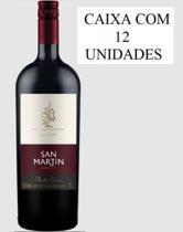 Kit 12 Un Vinho San Martin Bordô Suave 1 L
