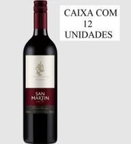 Kit 12 Un Vinho San Martin Tinto Suave 750 ml