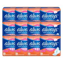 Kit 12 und Absorvente Always Super Proteção Suave abas 8 und
