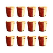 Kit 12 Und Copinho De Pau Madeira 6x4cm