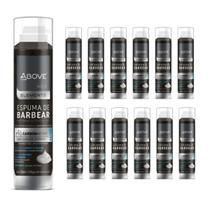 kit 12 Und Espuma de Barba Above Original CarvãoATV 150ml Limpeza Suave
