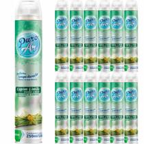 Kit 12 Und Odorizador De Ambiente Puro Ar Capim Limão 250ml
