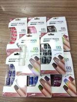 Kit 12 unhas de gel formato almond