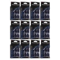 Kit 12 Unhas Postiças Stiletto Azul Marinho UP502 - Macrilan