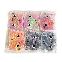 Kit 12 Unidades Case Gatinho Com Elástico de Cabelo