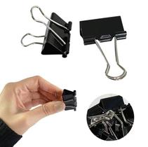Kit 12 Unidades Clips Borboleta Prendedor De Papel Binder 41MM/51MM Papelaria Escritório Clipes Pape