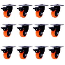 Kit 12 unidades - colson rodizio preto 210 gir.freio c/esp r.bp c/rol.esf.laranja (6506) Kit 12 unidades - colson rodizio preto 210 gir.freio c/esp r.bp c/rol.esf.laranja (6506)