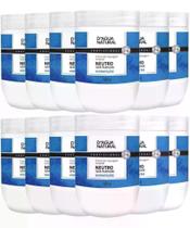 Kit 12 Unidades Creme De Massagem Corporal Neutro 650g D'agua Natural