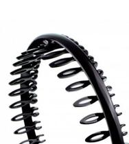 Kit 12 unidades de arco tiara para cabelo com dente largo espiral fofo