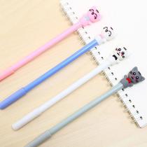 Kit 12 unidades de caneta em gel fofas divertidas fantoche gatinho estudos escolar delicado