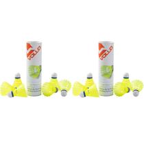 Kit 12 Unidades de Petecas Esportiva Badminton Leve Resistente Feita de Nylon Vollo