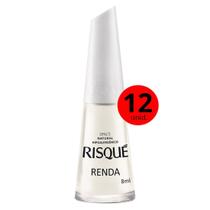 Kit 12 Unidades Esmalte Natural Renda - Risque Kit 12 Unidades Esmalte Natural Renda - Risque