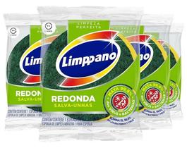 Kit 12 unidades Esponja de Limpeza Limppano Redonda