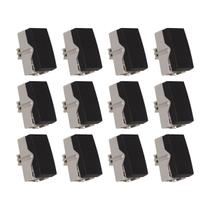 Kit 12 unidades - mg módulo interruptor paralelo 10a-250v ebony clean (16809)