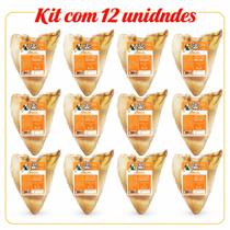 Kit 12 unidades mordedor orelha bovina dip dog para câes envio imediato