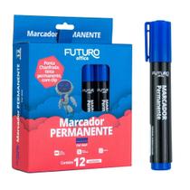 Kit 12 Unidades Pincel Atômico Permanente Marcador Preto Ponta Chanfrada Kit 12 Unidades Pincel Atômico Permanente Marcador Preto Ponta Chanfrada