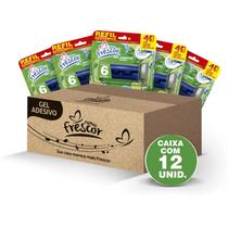 Kit 12 Unidades Refil Detergente Sanitários Reposição Gel Adesivo 38g Novo Frescor Dura até 6 Semanas Odor:Limão