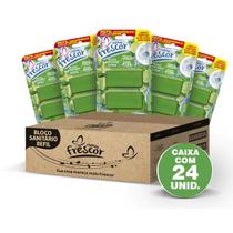 Kit 12 Unidades Refil Pastilha Bloco 30g Detergente Sanitário Com 2 Blocos Novo Frescor Odor:Citrus Kit 12 Unidades Refil Pastilha Bloco 30g Detergente Sanitário Com 2 Blocos Novo Frescor Odor:Citrus