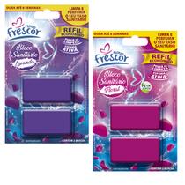 Kit 12 Unidades Refil Pastilha Bloco 30g Detergente Sanitário Com 2 Blocos Novo Frescor