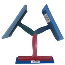 Kit 12 Unidades Rodinho de Pia Cozinha e Banheiro 17cm Rodo Plástico Resistente Com Cabo Anatômico Compacto Durável