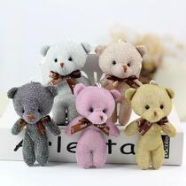 Kit 12 uns Chaveiro Com Pingente De Urso Ttedy De Pelúcia 12cm MDL:urso pe glitter Cor misturadas