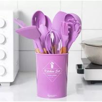Kit 12 Utensílios Cozinha Silicone Deluxe Premium - Cores Kit 12 Utensílios Cozinha Silicone Deluxe Premium - Cores