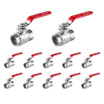 Kit 12 Válvula De Esfera Dn 20 3/4 Pol Cromado Docol