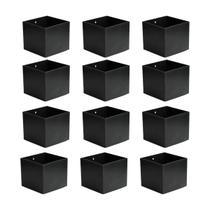 Kit 12 Vasos Decorativo Cachepot Pequeno Preto