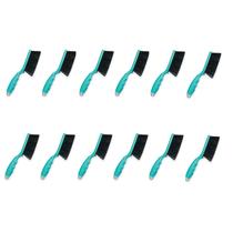 Kit 12 vassoura escova vassourinha de mão multiuso compel 27cm espanadeira nylon limpeza dia a dia balcão bancada, cinza churrasqueira Kit 12 vassoura escova vassourinha de mão multiuso compel 27cm espanadeira nylon limpeza dia a dia balcão bancada, cinza churrasqueira