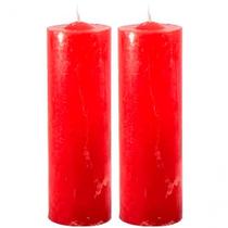 Kit 12 Velas 7 Dias Votiva Clássica Vermelha Decorativa 15cm