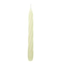 Kit 12 Velas Castiçal Branca Espiral 20 Cm Fina