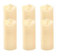 Kit 12 velas de led eletrônica chama viva que se move, á base de pilhas aa