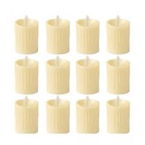 Kit 12 Velas LED 7x5cm Chama Tremula Decorativa Ambiente
