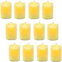 Kit 12 Velas Led Eletrônica Decorativa Simula Luz Acesa