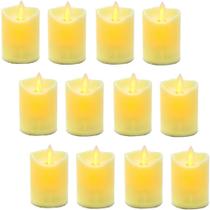 Kit 12 Velas Led Eletrônica Decorativa Simula Luz Acesa