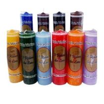 Kit 12 Velas Votivas 7 Dias Coloridas - 260 Gr Cada