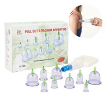 Kit 12 Ventosas Com Bomba Terapeuticas Ventosaterapia Massagem Acupuntura Massoterapia - Zhenai