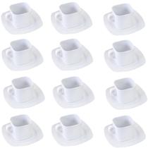 Kit 12 Xícara com Pires 250ml em Melamina Jogo Atacado